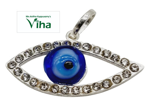 Evil Eye Silver Pendant With Zircon Stone