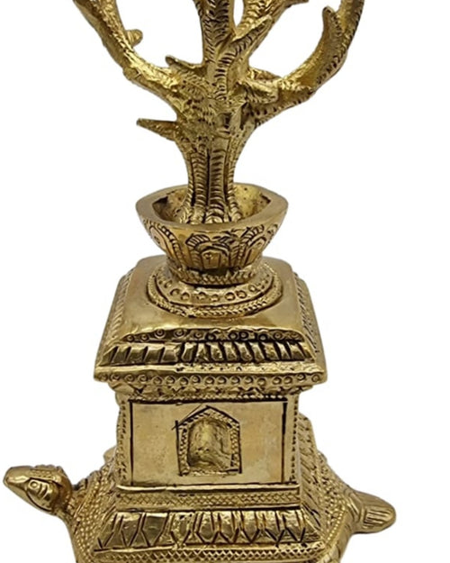 Tortoise Tulsi Maadam, turtle base and tiered midsection
