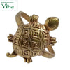 Impon Ring with a carved geometric pattern on the shell