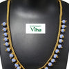 Impon Necklace with a multi-strand chain and faceted bead drops