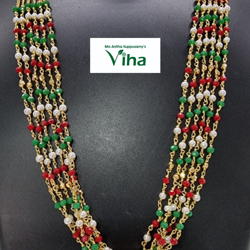 Aimpon Chain with multi-strand necklace and faceted beads