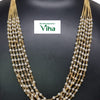 Impon Chain with alternating small round beads and metal beads