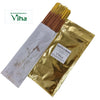 Bhakthi Incense Sticks, a bundle of agarbatti sticks beside their gold foil pouch