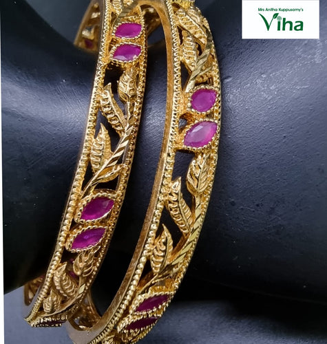 Impon Pink Stone Bangle  