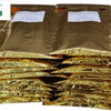 Bhakthi Incense Sticks, a stack of twelve shiny gold-toned rectangular foil packets with white labels on top