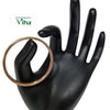 Impon Bangles, a copper-coloured metal ring placed on a glossy black hand mannequin