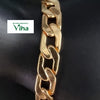 Impon Bracelet (Unisex), a gold-toned curb chain with polished flat links vertically arranged