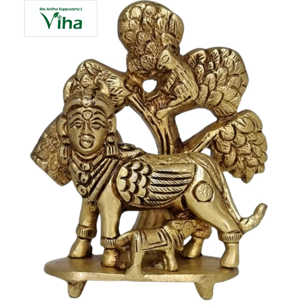 Kalpavriksha Kamadhenu Brass Statue [Cow & Calf]
