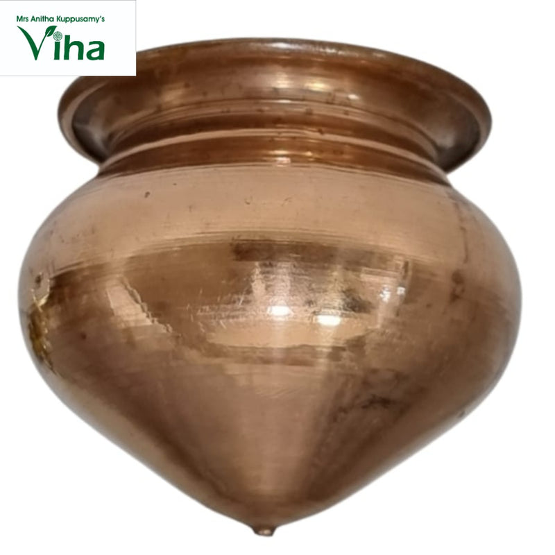 Abisheg Copper Lotta (Copper Sombu), squat vessel with a bulbous body shape