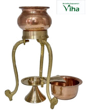 Abisheg Stand with Shivling Stand,Copper Bowl,Copper Lotta/Sombu