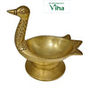 Designer Dhoop Holder / Sambrani Holder Brass / Loban Burner / Dhuni Burner, a gold-toned metallic bird-shaped bowl on a round base