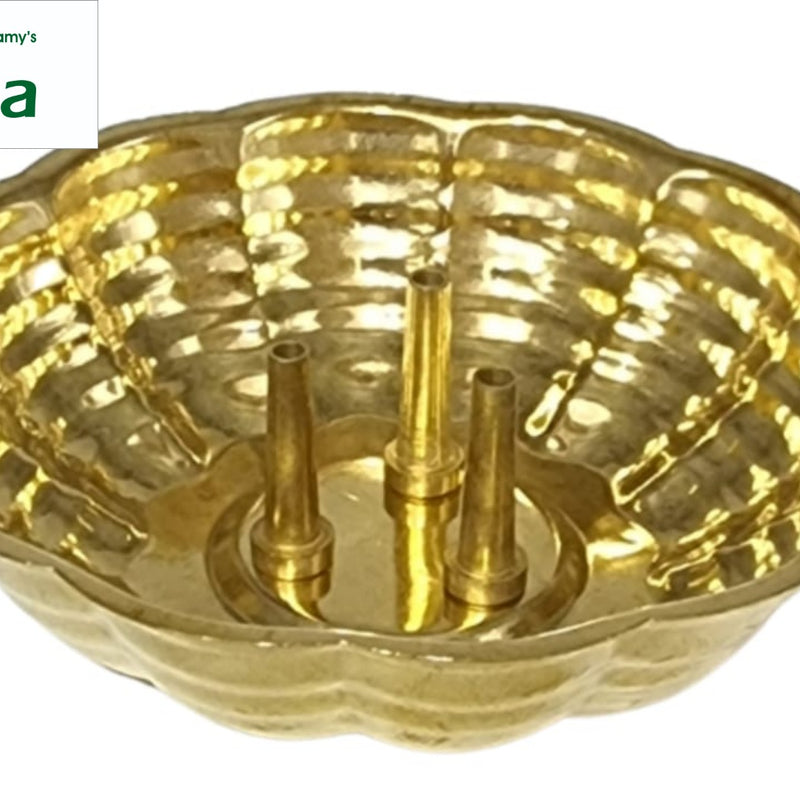 Incense Stick Holder Brass with scalloped rim
