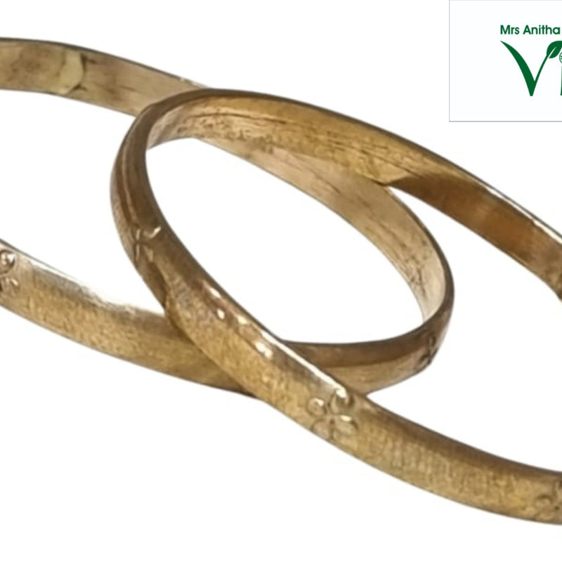 Impon Baby Bangles, with etched flower motifs