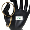 Impon Baby Bangles, two gold-toned metallic bangles with a matte finish are placed on a black mannequin hand