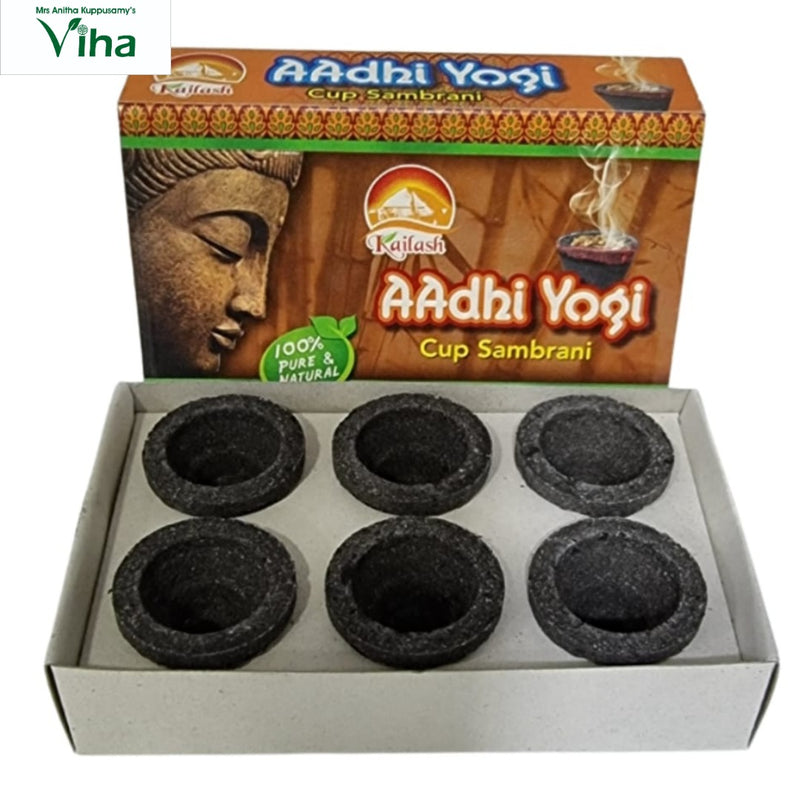 Sambrani Cups, a box of 6 pre-formed cup sambrani pieces
