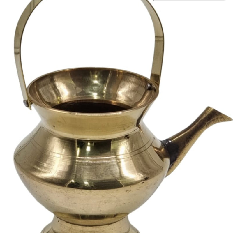 Kamandalam For Pooja Brass, tall vessel with a poured spout and rounded body