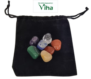 7 Chakra Stones for Healing with Pouch