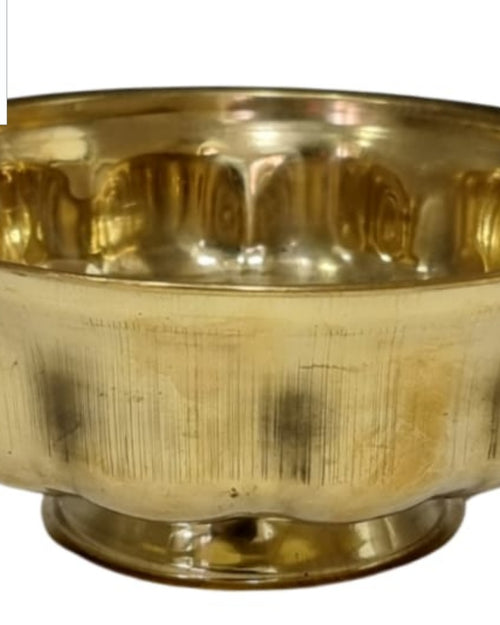 Uruli Brass [ Urli ] with fluted rim and side loop handles