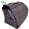 Multi Purpose Unisex Toiletry Pouch, dark grey bag with quilted pattern and zipper closure