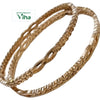 Impon Bangles with interlocking rings and textured edges