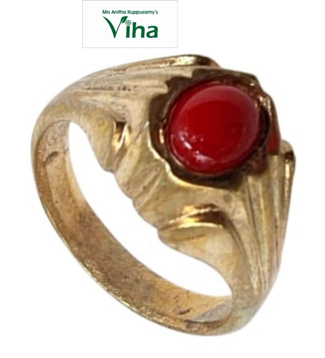 Impon Synthetic Coral Ring