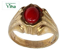 Impon Synthetic Coral Ring