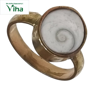 Gomati Chakra Ring Brass | Size - 17 ( Unisex)