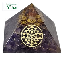 Amethyst 7 Chakra & Mahalakshmi Yantra Pyramid