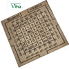 Sri Ayyanar Yantra, a square, matte beige metal plate featuring engraved Tamil script and a six-by-six grid with symbols within each cell