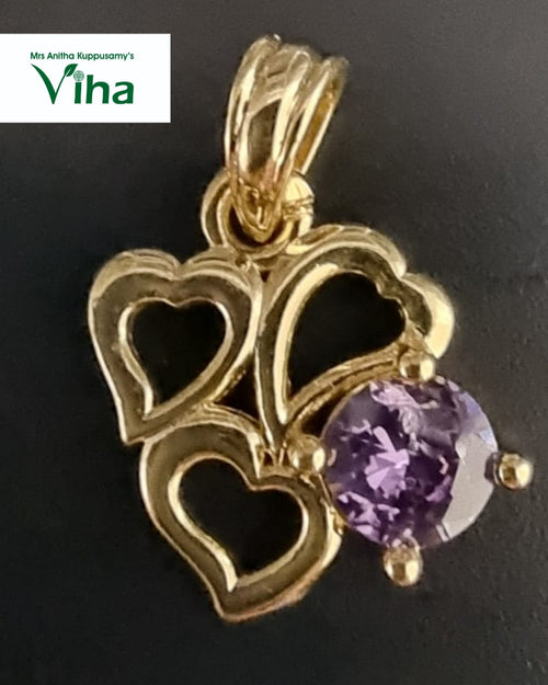 Impon Pendant with connected heart outlines and open-work shapes