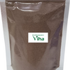 Rose Petal Powder, a clear plastic stand-up pouch containing brown powder with a rectangular white label affixed centrally featuring green text
