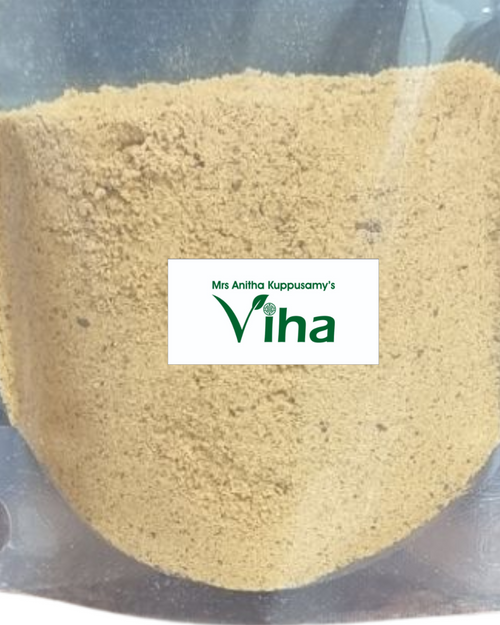 Horse Gram Idli Powder, in a plastic pouch