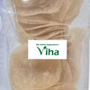 Garlic fryums in a transparent plastic pouch
