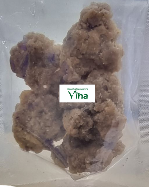 Rock Asafoetida (Pal Katti Perungayam), lumpy greyish-brown chunks in a clear plastic pack