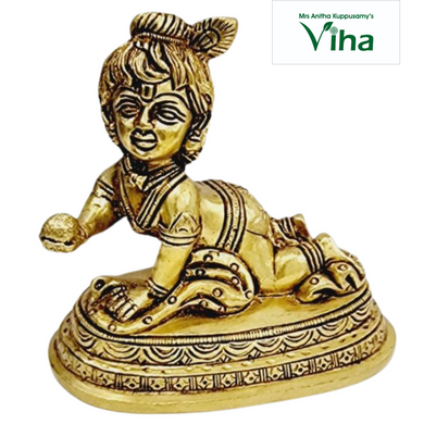 Laddu Krishna Statue Brass