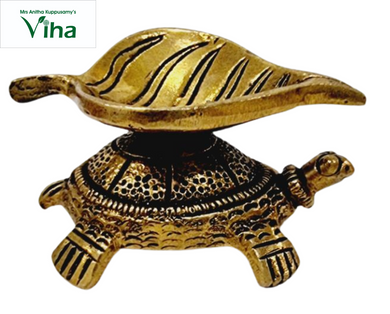 Tortoise Leaf Lamp Brass