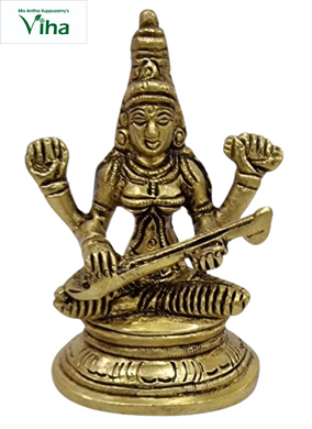 Saraswathi Statue Brass 3.2