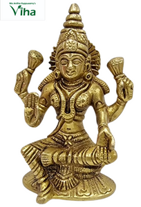 Mahalakshmi Statue Brass 4.8"inches