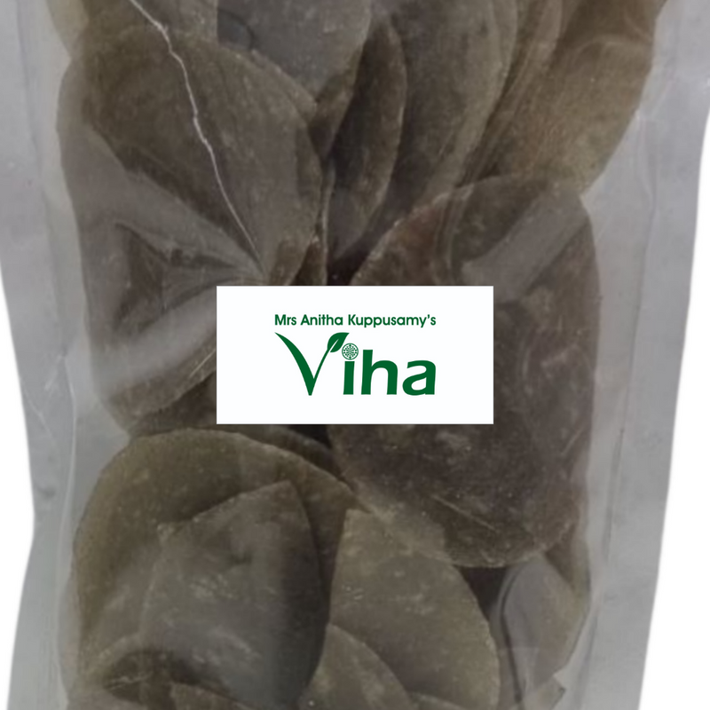 Mint Fryums | Pudina Fryums in a transparent plastic wrapper containing greyish discs