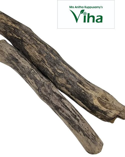 Vellerukku Stick (Shwetark), two rough greyish-brown wooden sticks with textured bark and cut ends