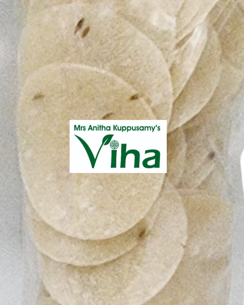Cumin Rice Fryums | Seeraga vadagam in a transparent plastic pouch