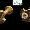 Impon Studs in a butterfly shape with an embedded clear stone