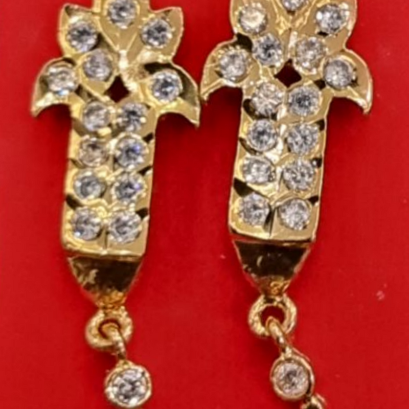 Impon Ear Studs with pavé stones and dangling element