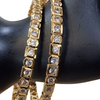 Impon Bangles with clear stones and interlocking links