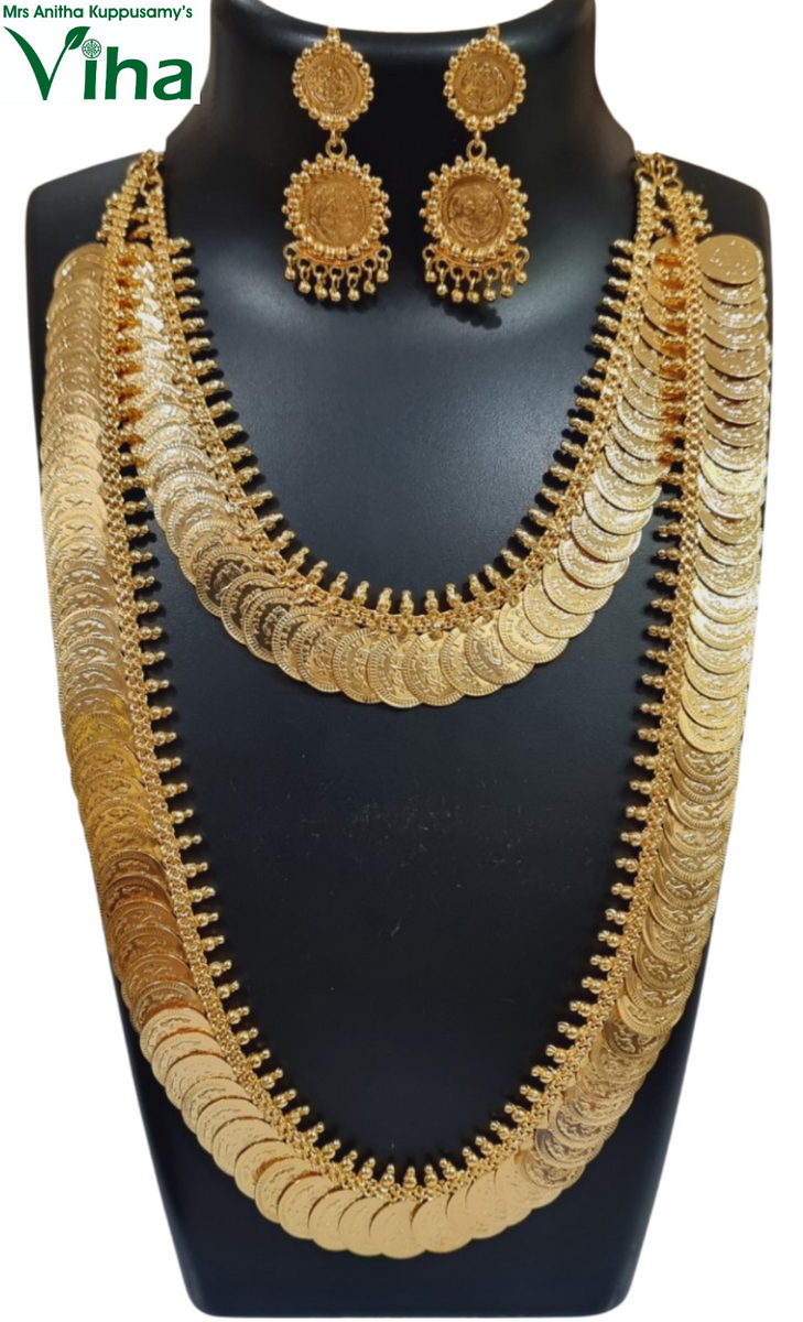 Impon Lakshmi Kasu Malai | Panchaloha | Impon Jewellery – Viha Online