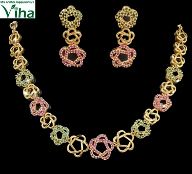 Impon Necklace Set | Panchaloha | Impon Jewellery