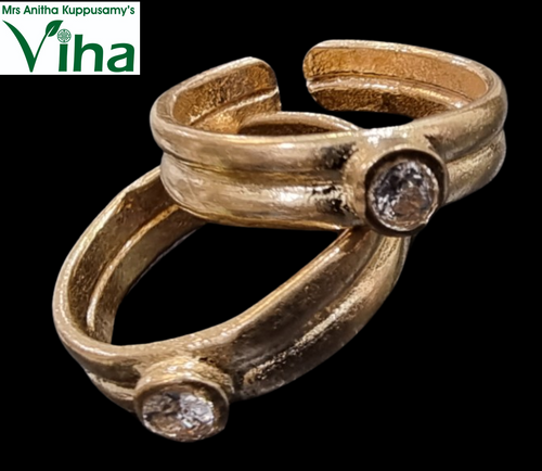Buy Kushal's Fashion Jewellery Set Of 2 Stone Studded Toe Ring - Ring for  Women 23761938 | Myntra