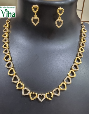 Impon Necklace Set | Panchaloha |Impon jewellery
