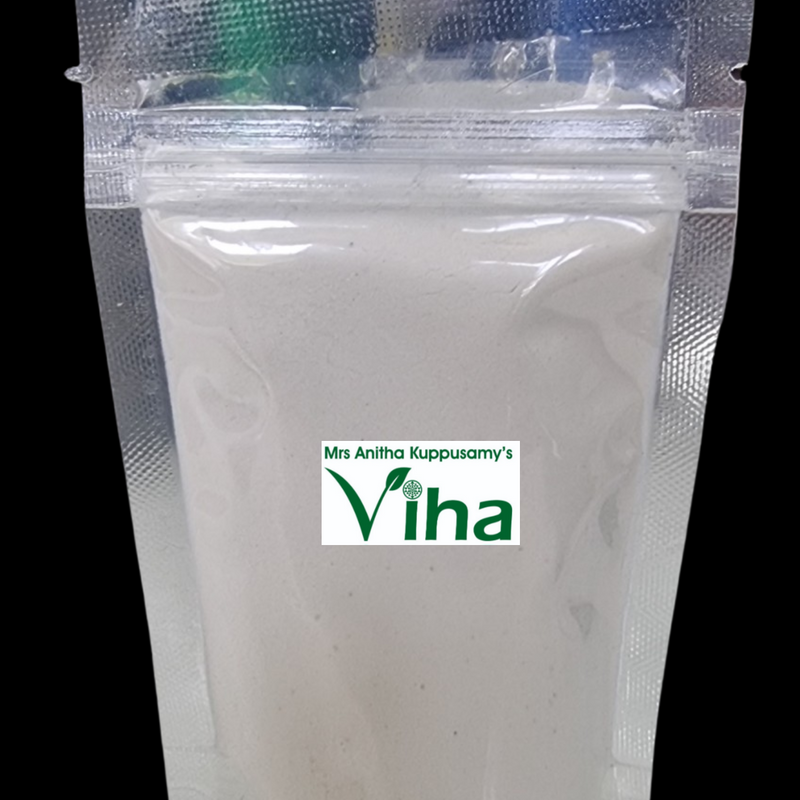 Curd Powder Natural, a clear stand-up pouch filled with off-white powder features a square white label with green text