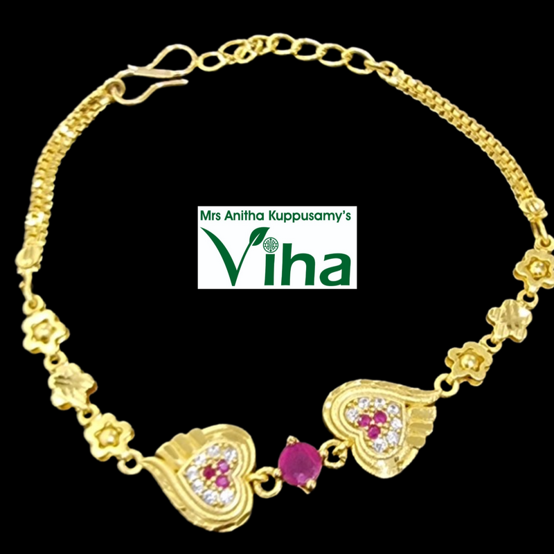 Impon Bracelet with flexible chain, hook clasp, and extension chain